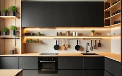 Cuisine noir et bois : inspirations, conseils et idées déco pour un aménagement réussi